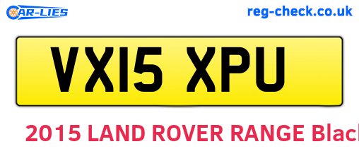 VX15XPU are the vehicle registration plates.