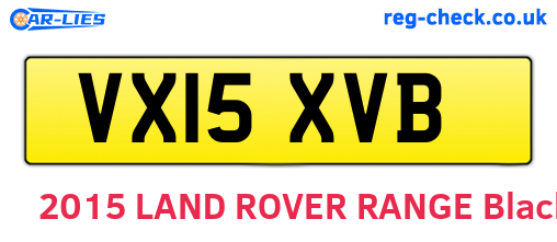 VX15XVB are the vehicle registration plates.