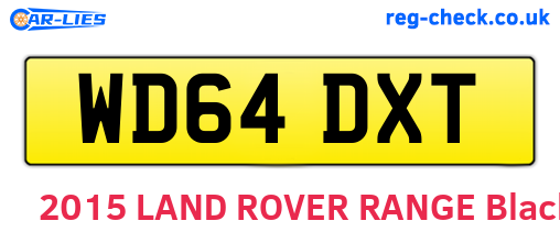 WD64DXT are the vehicle registration plates.