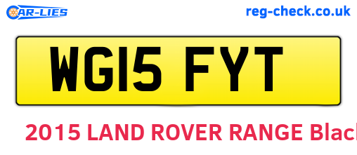 WG15FYT are the vehicle registration plates.
