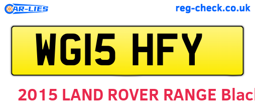 WG15HFY are the vehicle registration plates.