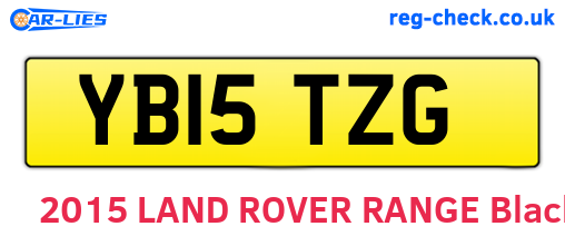 YB15TZG are the vehicle registration plates.
