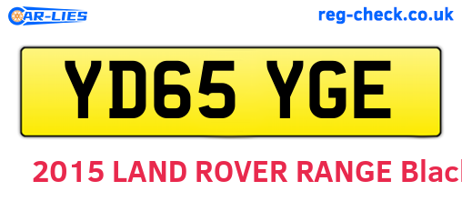 YD65YGE are the vehicle registration plates.