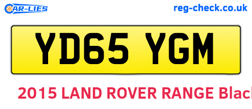 YD65YGM are the vehicle registration plates.