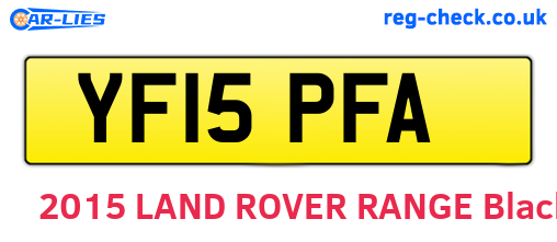 YF15PFA are the vehicle registration plates.