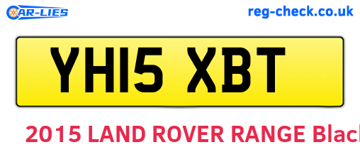 YH15XBT are the vehicle registration plates.