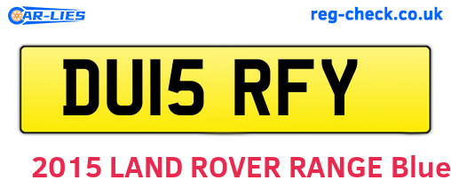 DU15RFY are the vehicle registration plates.