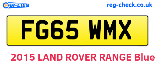 FG65WMX are the vehicle registration plates.