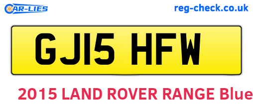 GJ15HFW are the vehicle registration plates.