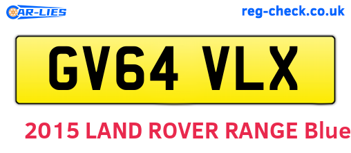 GV64VLX are the vehicle registration plates.