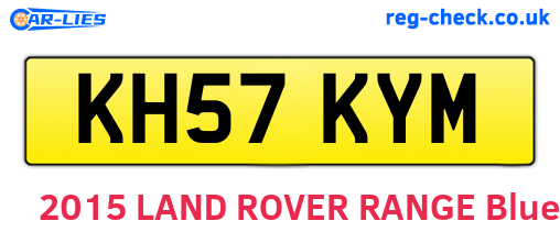 KH57KYM are the vehicle registration plates.