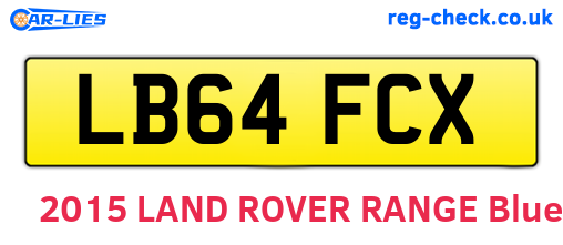 LB64FCX are the vehicle registration plates.