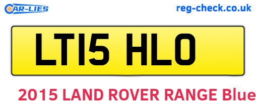 LT15HLO are the vehicle registration plates.