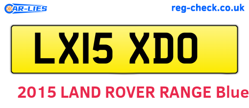 LX15XDO are the vehicle registration plates.