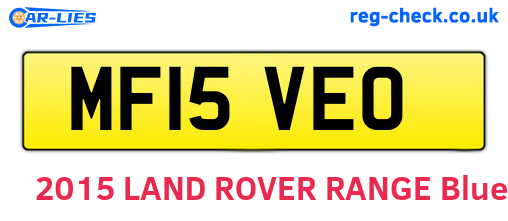 MF15VEO are the vehicle registration plates.