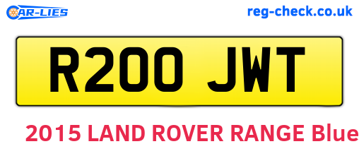 R200JWT are the vehicle registration plates.