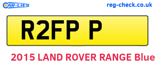 R2FPP are the vehicle registration plates.