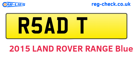 R5ADT are the vehicle registration plates.