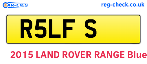 R5LFS are the vehicle registration plates.