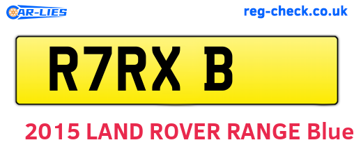 R7RXB are the vehicle registration plates.