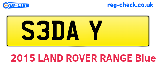 S3DAY are the vehicle registration plates.