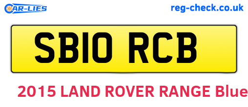 SB10RCB are the vehicle registration plates.