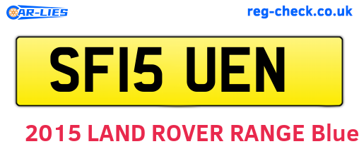 SF15UEN are the vehicle registration plates.