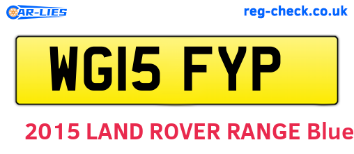 WG15FYP are the vehicle registration plates.