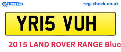 YR15VUH are the vehicle registration plates.