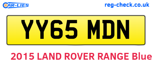 YY65MDN are the vehicle registration plates.