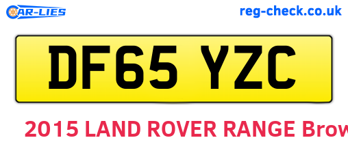 DF65YZC are the vehicle registration plates.