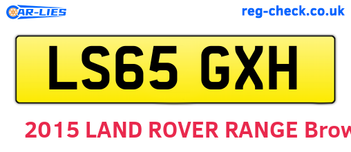 LS65GXH are the vehicle registration plates.