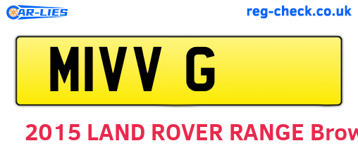 M1VVG are the vehicle registration plates.