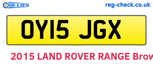 OY15JGX are the vehicle registration plates.
