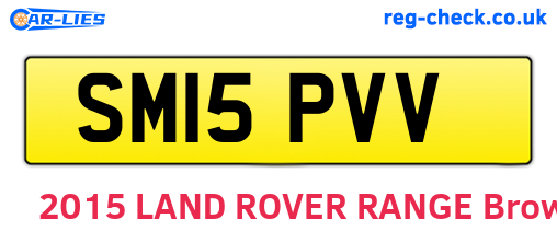 SM15PVV are the vehicle registration plates.