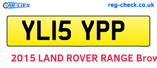 YL15YPP are the vehicle registration plates.