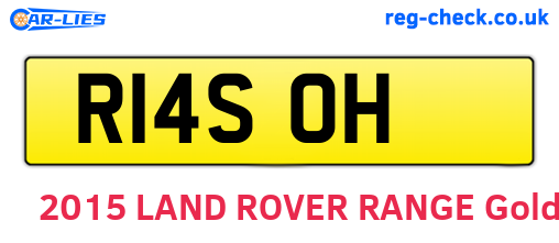 R14SOH are the vehicle registration plates.