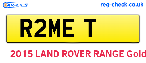 R2MET are the vehicle registration plates.