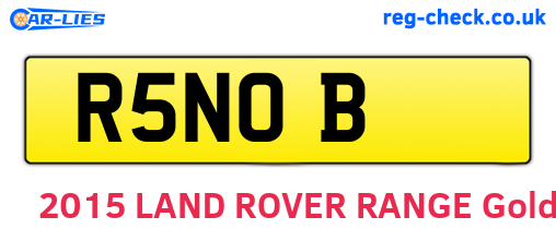 R5NOB are the vehicle registration plates.