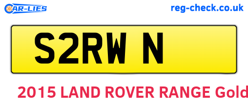 S2RWN are the vehicle registration plates.