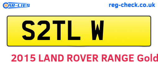 S2TLW are the vehicle registration plates.