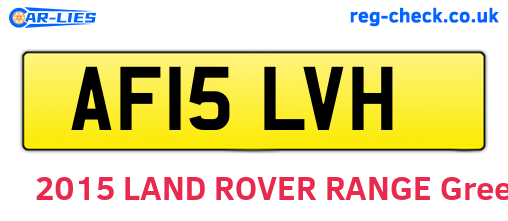 AF15LVH are the vehicle registration plates.