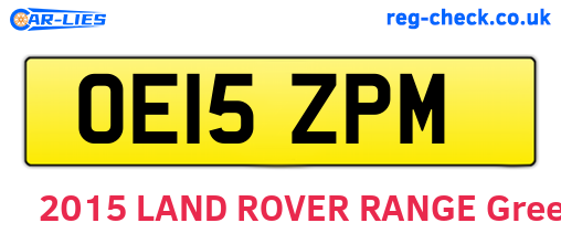 OE15ZPM are the vehicle registration plates.