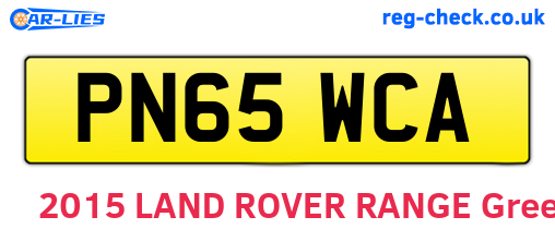 PN65WCA are the vehicle registration plates.