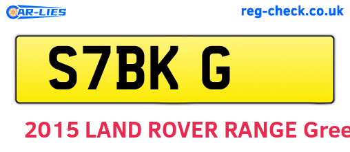S7BKG are the vehicle registration plates.
