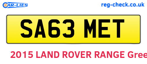 SA63MET are the vehicle registration plates.