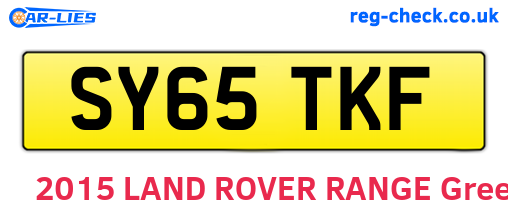 SY65TKF are the vehicle registration plates.