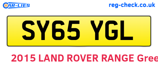 SY65YGL are the vehicle registration plates.