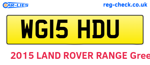 WG15HDU are the vehicle registration plates.