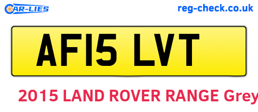 AF15LVT are the vehicle registration plates.